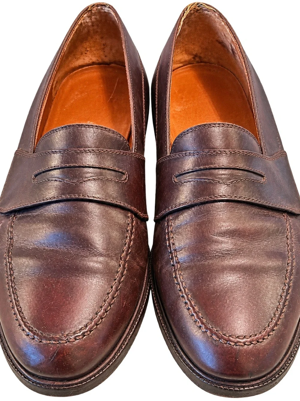 Salvatore Ferragamo Studio Cordovan Color Leather Loafers. Men's 10.5 D Italy